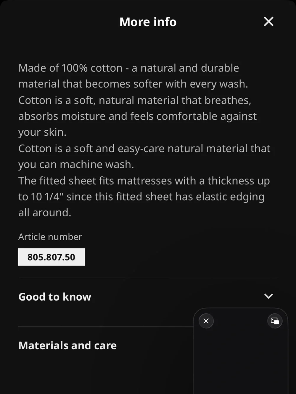 IKEA DVALA Gray Twin Sheet Set